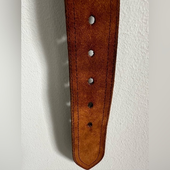 Joan & David Belt Rustic Cowgirl Durable Brown Brass Tone hardware Small 26-28 - Picture 9 of 13
